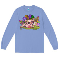 Colony Blue mardi gras pig Long Sleeve Tee - CowGirlArtShop