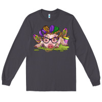 Smoke mardi gras pig Long Sleeve Tee - CowGirlArtShop