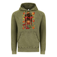Vintage Olive one merry nana christmas afro messy bun Vintage Hoodie - texasbilliewilder