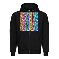 Black dna seamless pattern Zipper Hoodie - BundleAndBundleShop