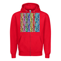 Red dna seamless pattern Zipper Hoodie - BundleAndBundleShop