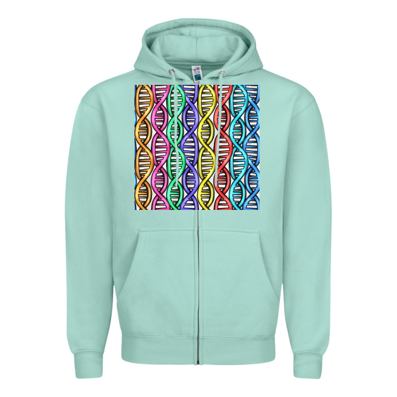 Dna Seamless Pattern Zipper Hoodie by BundleAndBundleShop | Teevron
