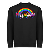 Black Human pride Heavyweight Sweatshirt - FaDigitalArtStudio