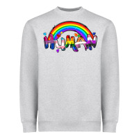 Heather Grey Human pride Heavyweight Sweatshirt - FaDigitalArtStudio