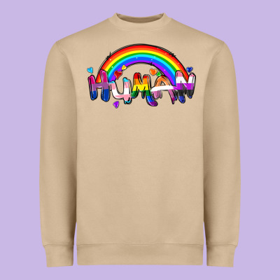 Human Pride Heavyweight Sweatshirt Designed By Fadigitalartstudio