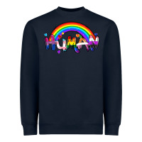 Navy Human pride Heavyweight Sweatshirt - FaDigitalArtStudio