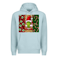 Blue Mist green christmas gnome Premium Hoodie - FaDigitalArtStudio