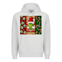 Dove Grey green christmas gnome Premium Hoodie - FaDigitalArtStudio