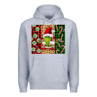 Heather Grey green christmas gnome Premium Hoodie - FaDigitalArtStudio