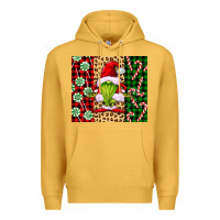 Mustard green christmas gnome Premium Hoodie - FaDigitalArtStudio