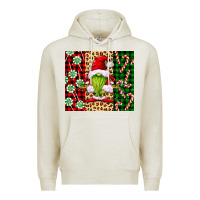 Oatmeal Heather green christmas gnome Premium Hoodie - FaDigitalArtStudio