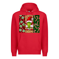 Red green christmas gnome Premium Hoodie - FaDigitalArtStudio