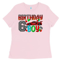 Bubblegum Pink birthday boy 6 Ladies Tee - BundleAndBundleShop