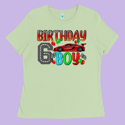 Birthday Boy 6 Ladies Tee Designed By Bundleandbundleshop