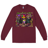 Burgundy parading with my gnomies Long Sleeve Tee - CowGirlArtShop