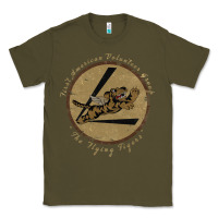 Army Green flying tigers squadron wwii leather patch design Classic Tee - tuanDangUi
