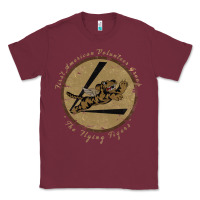 Burgundy flying tigers squadron wwii leather patch design Classic Tee - tuanDangUi