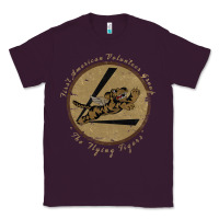 Plum flying tigers squadron wwii leather patch design Classic Tee - tuanDangUi