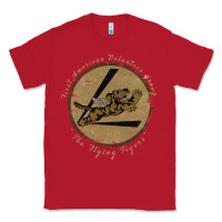 Red flying tigers squadron wwii leather patch design Classic Tee - tuanDangUi