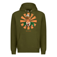 Army Green basil brush retro japanese Premium Hoodie - tuanDangUi
