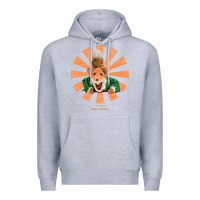 Heather Grey basil brush retro japanese Premium Hoodie - tuanDangUi