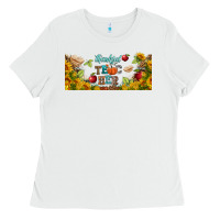 White thankful teacher fall libbey glass Ladies Tee - BundleAndBundleShop