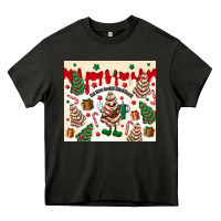 Asphalt Boojee Christmas cake Heavy Core Tee - MaliasSmallBusiness