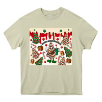 Mossy Boojee Christmas cake Heavy Core Tee - MaliasSmallBusiness