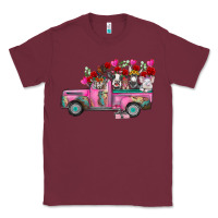 Burgundy farm animals valentine truck Classic Tee - RacoonDesign