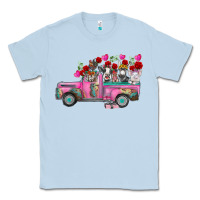 Dusty Blue farm animals valentine truck Classic Tee - RacoonDesign