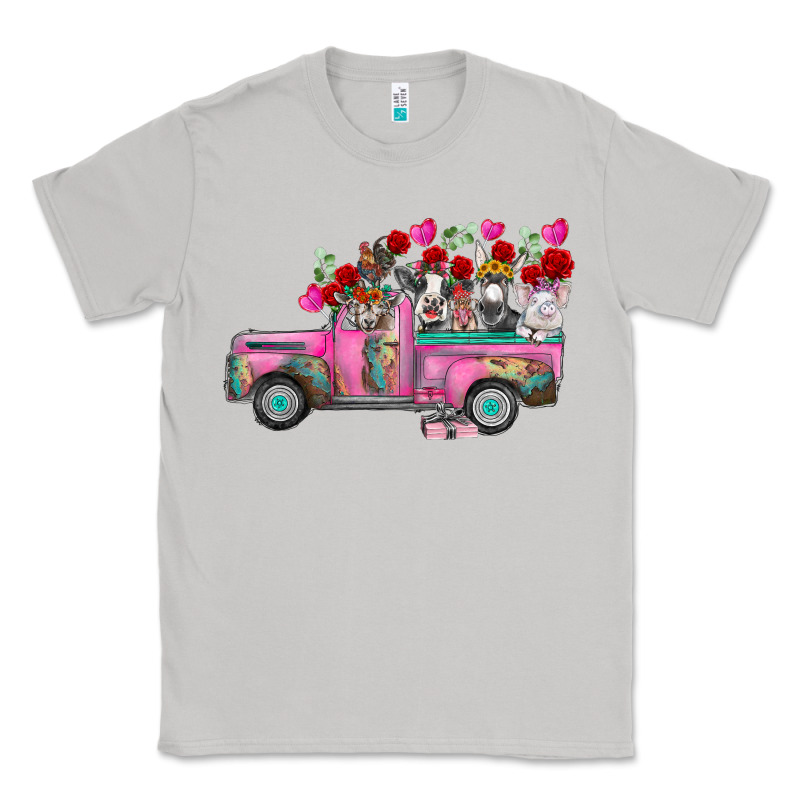 Farm Animals Valentine Truck Classic Tee by RacoonDesign | Teevron