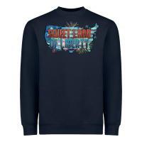 Navy Sweet land of liberty Heavyweight Sweatshirt - FaDigitalArtStudio