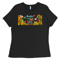 Black thankful teacher fall libbey glass Ladies Tee - BundleAndBundleShop