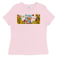 Bubblegum Pink thankful teacher fall libbey glass Ladies Tee - BundleAndBundleShop