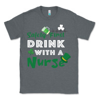 Charcoal Heather Safety First Drink With A Nurse Classic Tee - Bettercallsaul