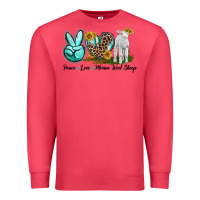 Cardinal Peace Love Merino Wool Sheep Premium Sweatshirt - LillyAllenDesigns