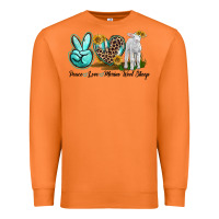 Carrot Peace Love Merino Wool Sheep Premium Sweatshirt - LillyAllenDesigns