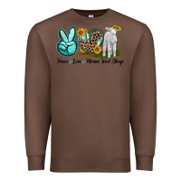 Chestnut Peace Love Merino Wool Sheep Premium Sweatshirt - LillyAllenDesigns