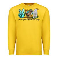 Lemon Peace Love Merino Wool Sheep Premium Sweatshirt - LillyAllenDesigns