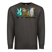 Smoke Peace Love Merino Wool Sheep Premium Sweatshirt - LillyAllenDesigns