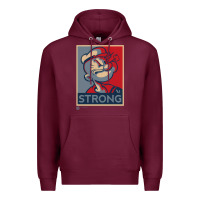 Burgundy 1 popeye strong brand a transparent Premium Hoodie - tuanDangUi