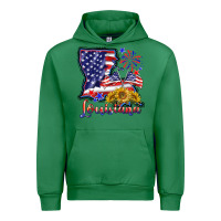 Emerald 4th of july  louisiana map Urban Hoodie - BarkalooDesign