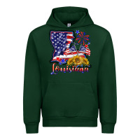 Forest Green 4th of july  louisiana map Urban Hoodie - BarkalooDesign