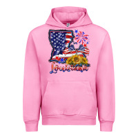 Fuchsia Pink 4th of july  louisiana map Urban Hoodie - BarkalooDesign