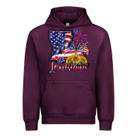 Mauve Wine 4th of july  louisiana map Urban Hoodie - BarkalooDesign