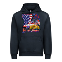 Navy 4th of july  louisiana map Urban Hoodie - BarkalooDesign