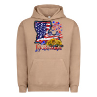Pigment Burro 4th of july  louisiana map Urban Hoodie - BarkalooDesign