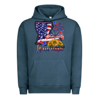 Pigment Midnight Navy 4th of july  louisiana map Urban Hoodie - BarkalooDesign