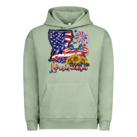 Pigment Oil Green 4th of july  louisiana map Urban Hoodie - BarkalooDesign