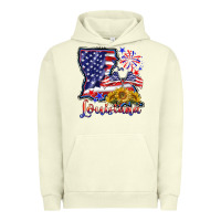 Pigment Pistachio 4th of july  louisiana map Urban Hoodie - BarkalooDesign